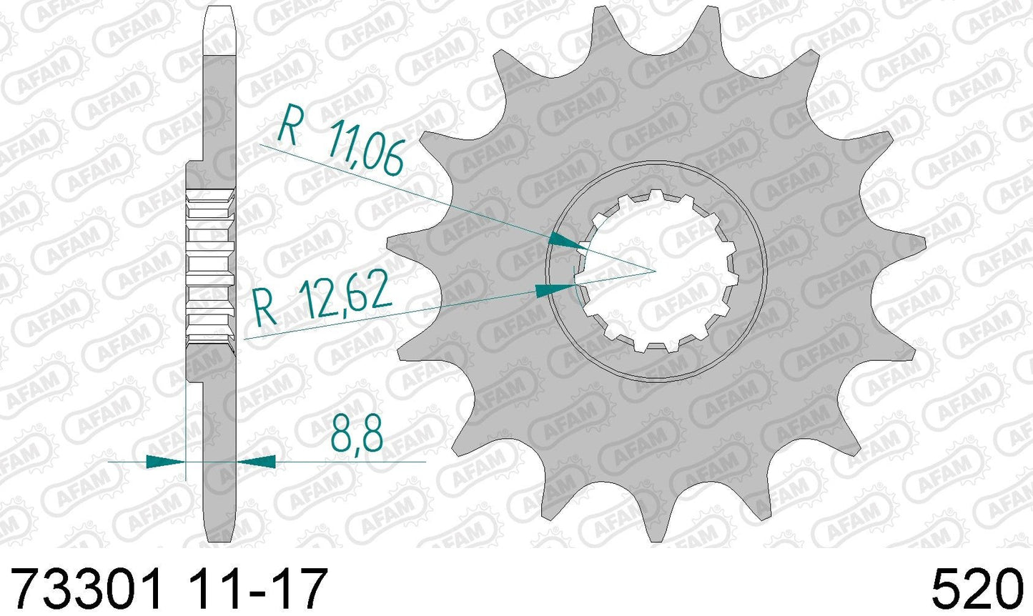 AFAM voortandwiel 13 tands KTM / Husqvarna - MxProStoreParts