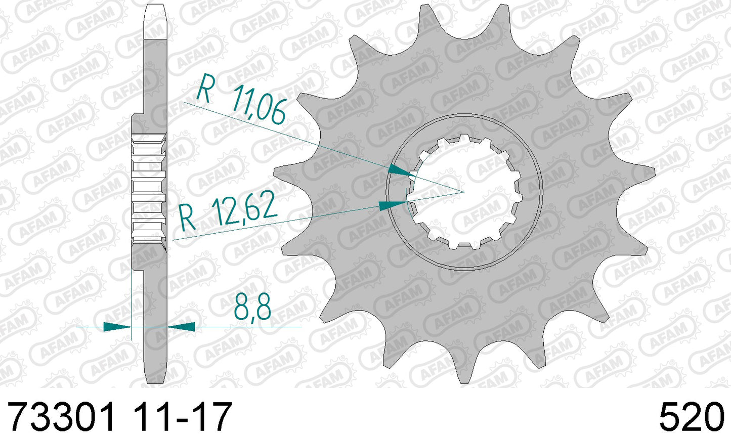 AFAM voortandwiel 15 tands KTM / Husqvarna