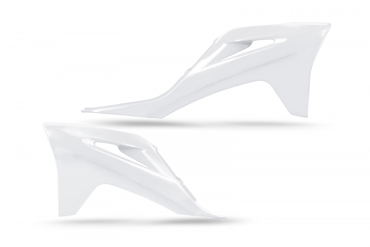 UFO Radiator covers GasGas MC125-450 + EC250-350 2021-23 White 041