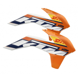 KTM OEM Factory EXC 2015 Radiator Kappen Oranje/Zwart KTM EXC 125/200/250/300/350/450/500 14 - 16 & SX/SX - F 125/150/250/350/450 13 - 15 - MxProStoreParts