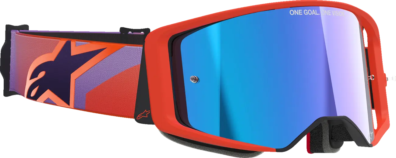 Alpinestars Supertech Corp Goggle – Coral/Purple / Mirror Blue