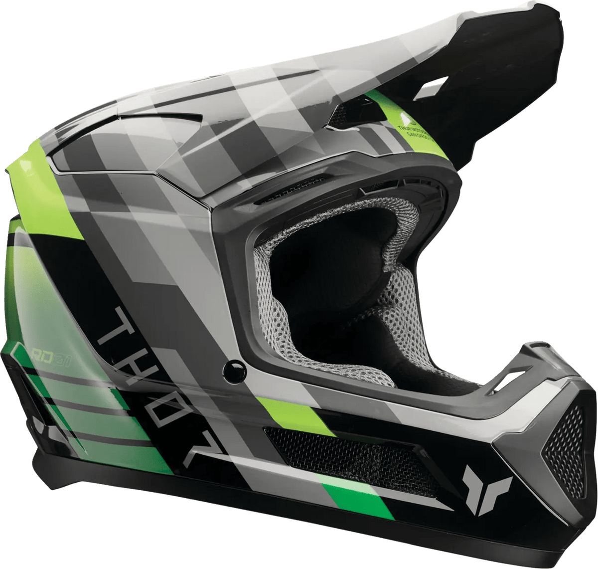 THOR Fleet Camber jeugd crosshelm – Zwart/Groen - MxProStoreParts