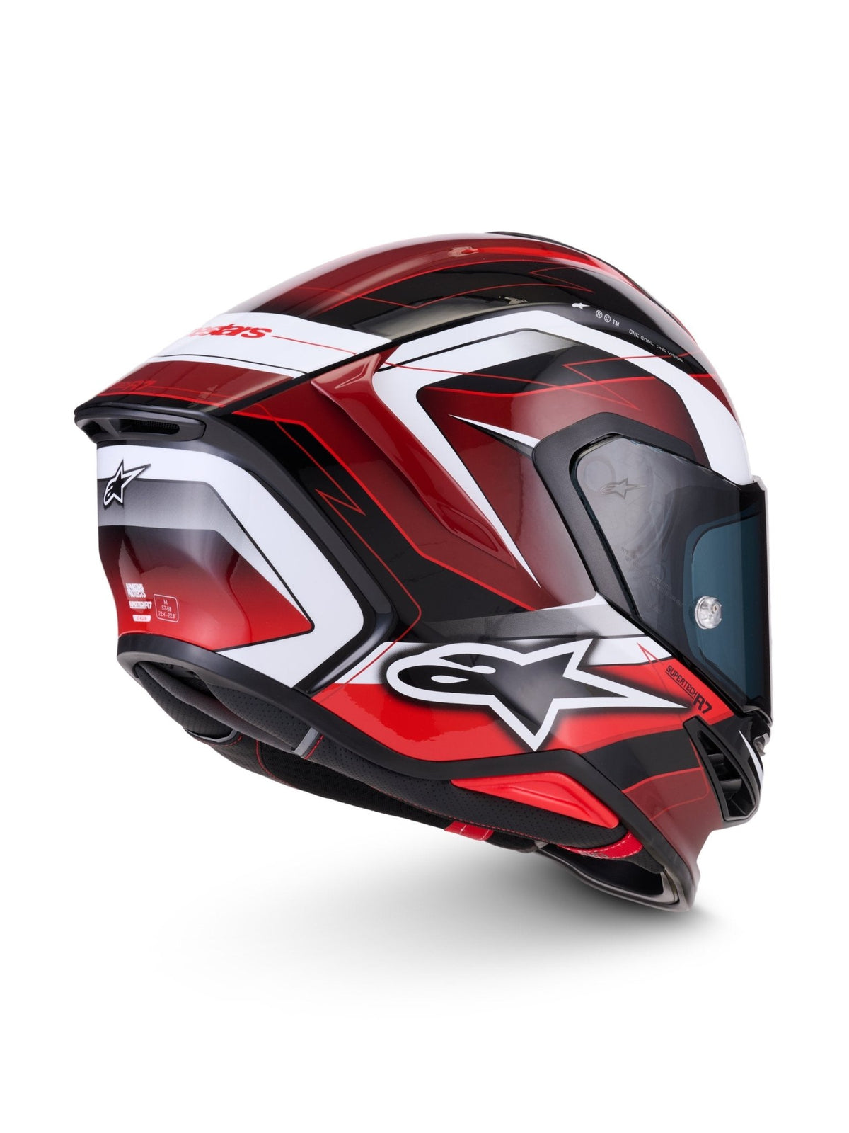 Alpinestars Helmet Kinetis S-R7 Black/Red/White - MxProStoreParts