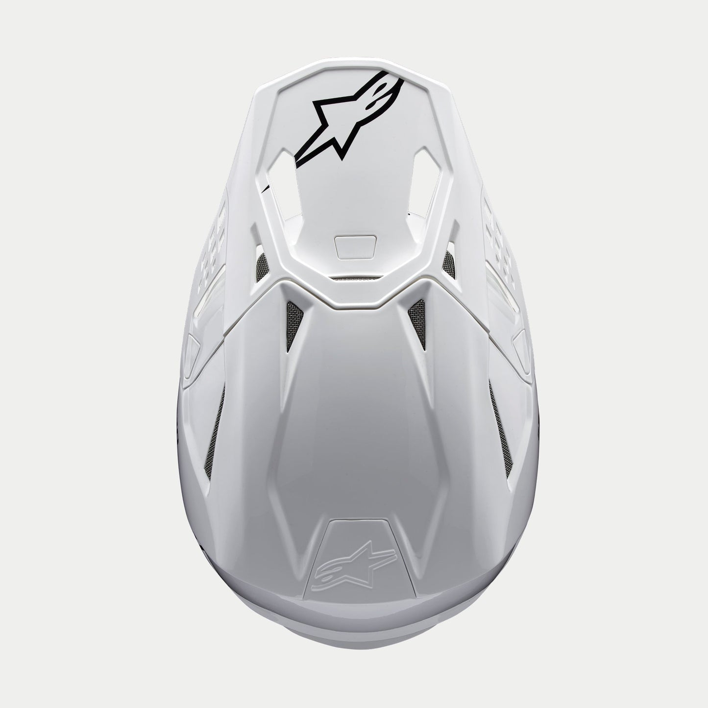 Alpinestars Supertech M10 Solid Helm ECE 22.06 Wit Glanzend - MxProStoreParts