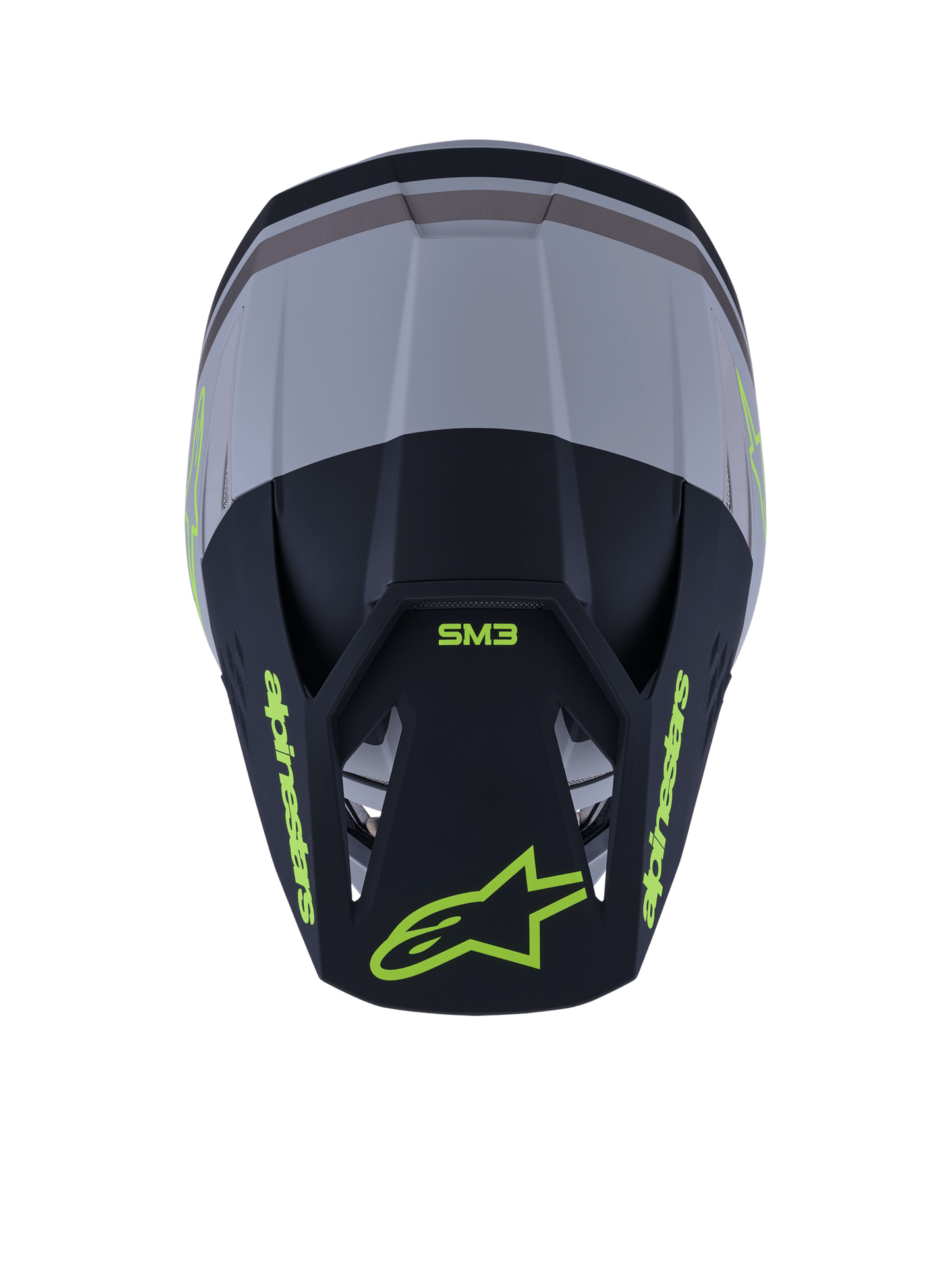 Alpinestars S-M3 Radium Helm Gray Black Yellow Fl Matt - MxProStoreParts