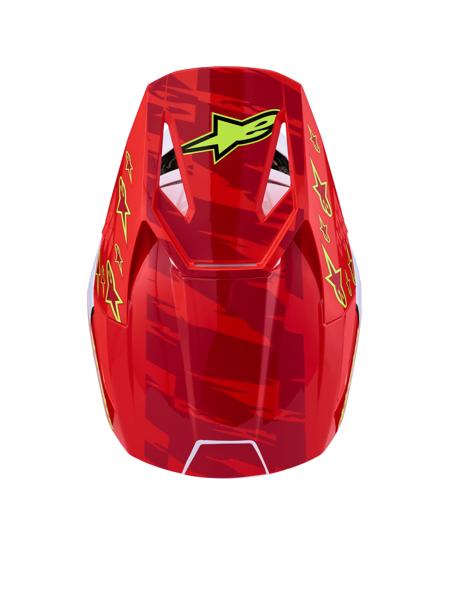 Alpinestars S-M3 Falcon Helm ECE 22.06 Rood Fluo Wit Blauw Geel Fluo - MxProStoreParts