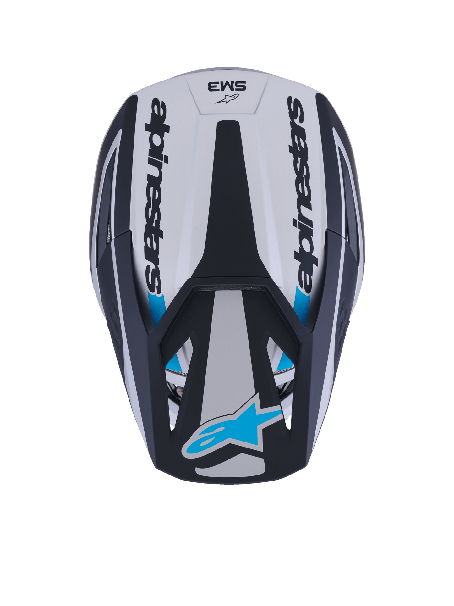 Alpinestars S-M3 Heat Helm ECE 22.06 Zilver Blauw Zwart Mat - MxProStoreParts