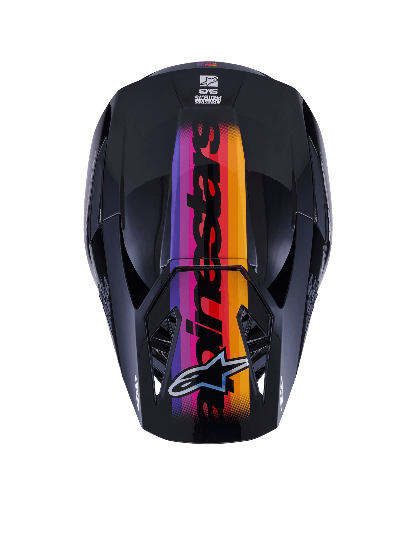 Alpinestars S-M3 Force OCD Helm ECE 22.06 Schwarz Glänzend - MxProStoreParts