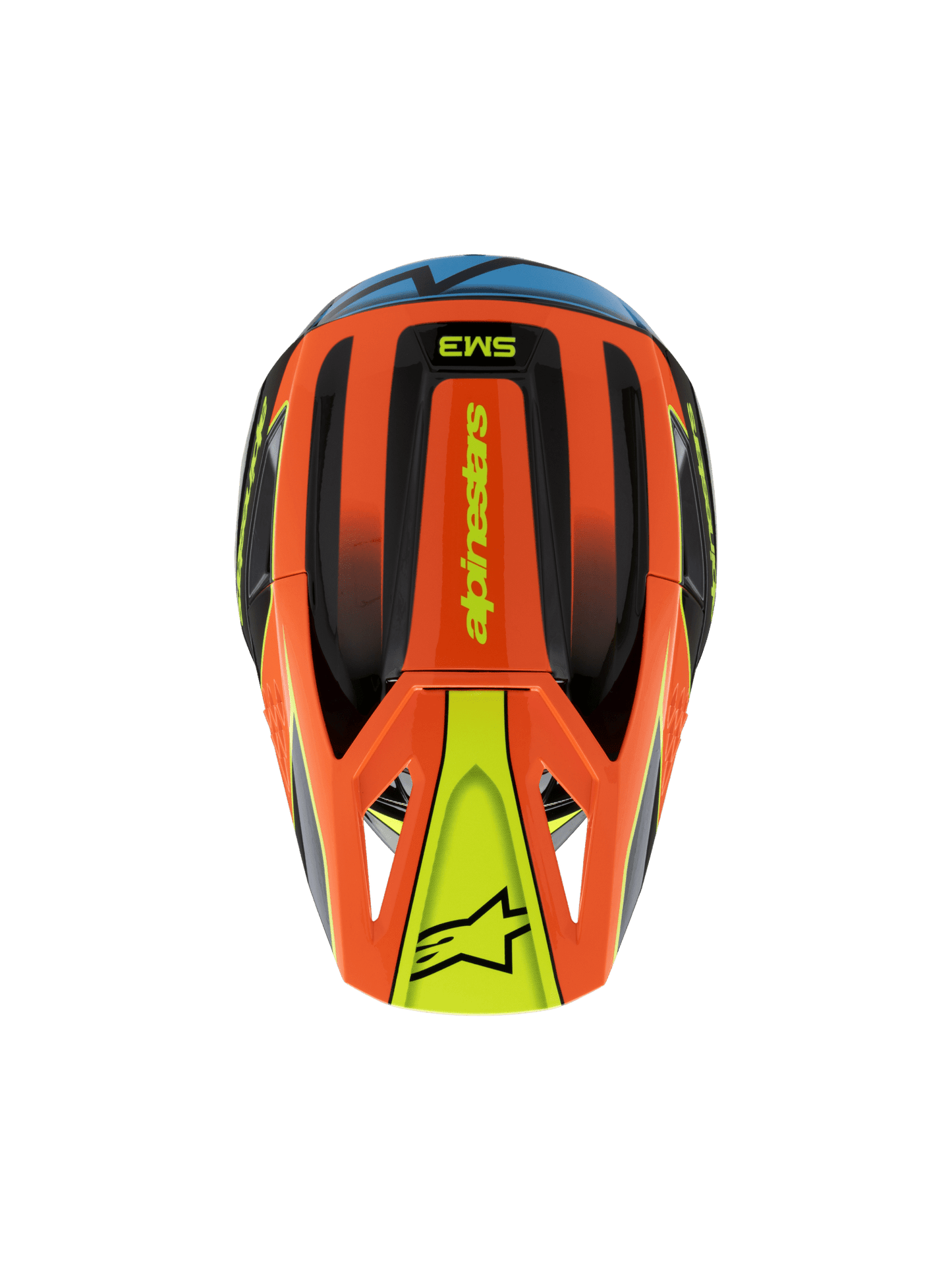 Alpinestars S - M3 Jugend Fray Offroad-Helm Schwarz Orange Gelb - MxProStoreParts