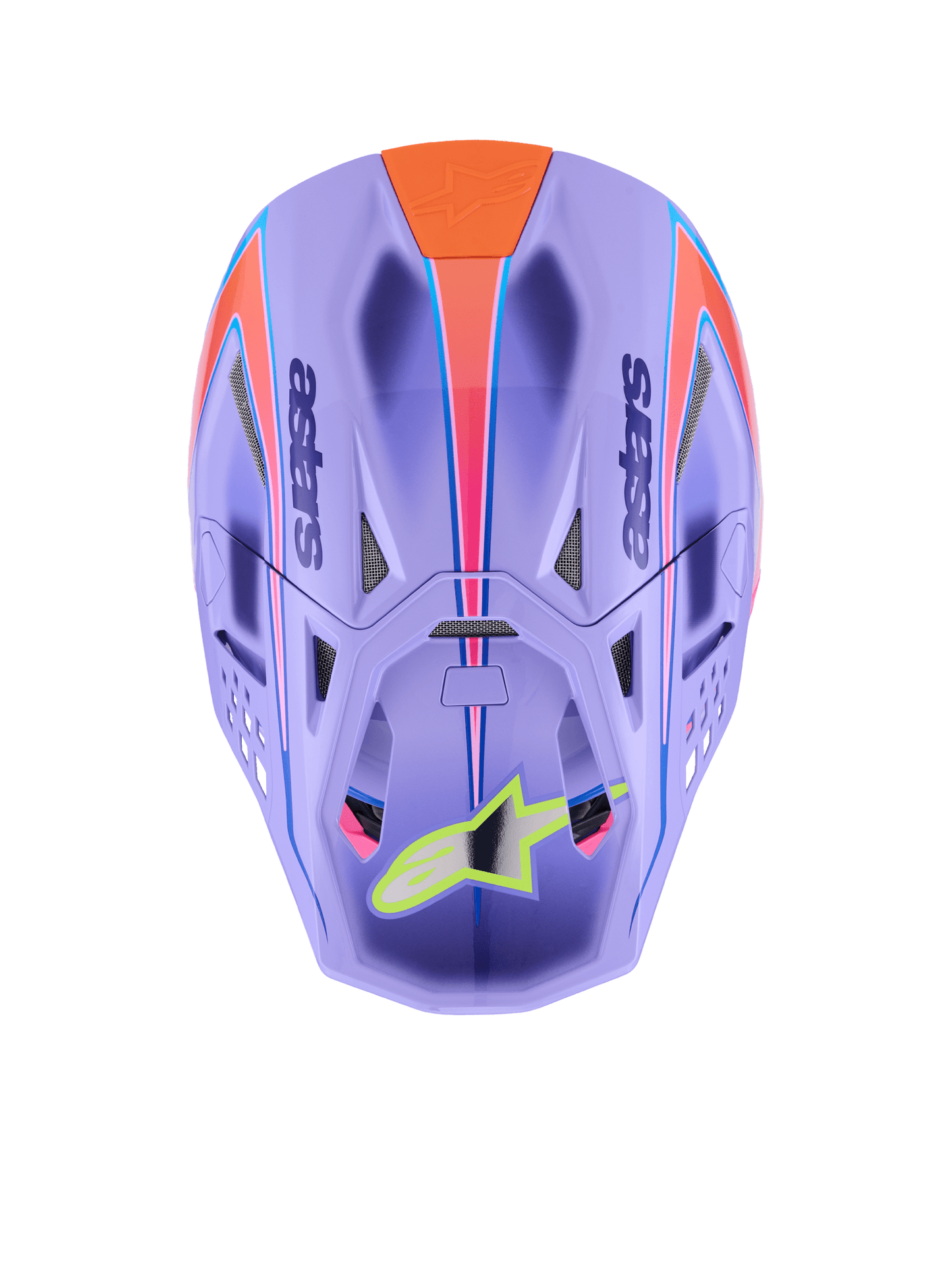 Alpinestars Supertech M10 Jett Lawrence Helm – aerodynamisch, lila-rosa-gelb – MxProStoreParts