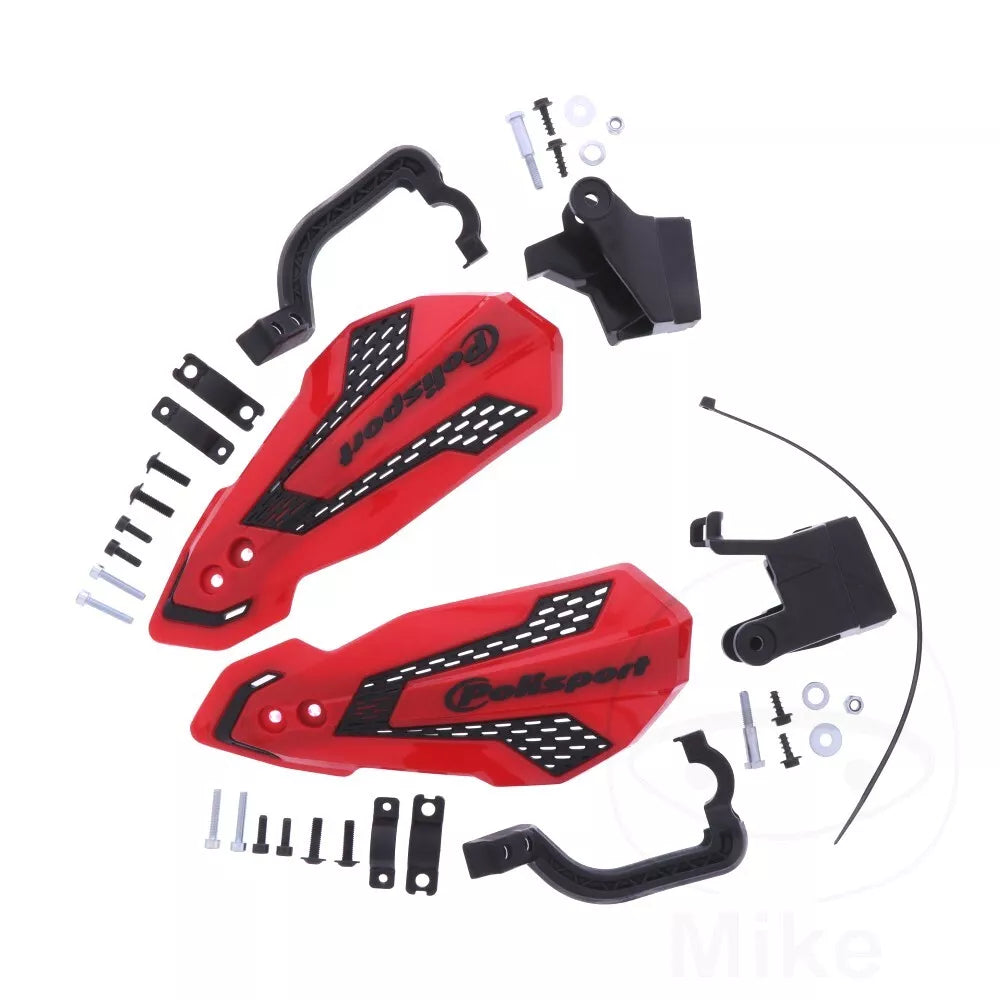 Polisport MX Flow Handprotektoren Rot/Schwarz Honda CRF 250R/450R 2009-2025