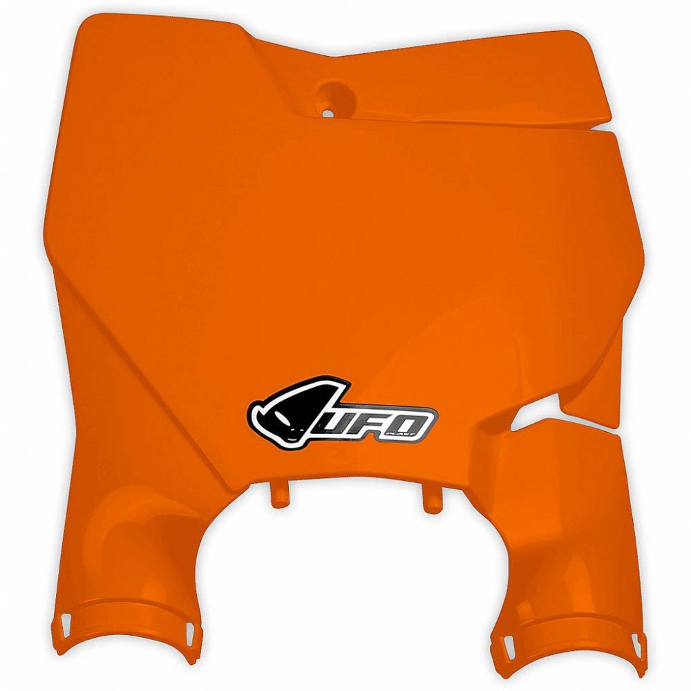 UFO Stadium Front number plate KTM 125/450 SX/SX-F 16-22 Orange 127 - MxProStoreParts