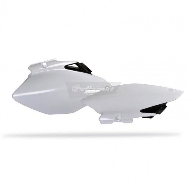 Polisport Seitenkennzeichenplatten Weiß / Schwarz für Yamaha YZ 250F/450F 06 - 09 - MxProStoreParts