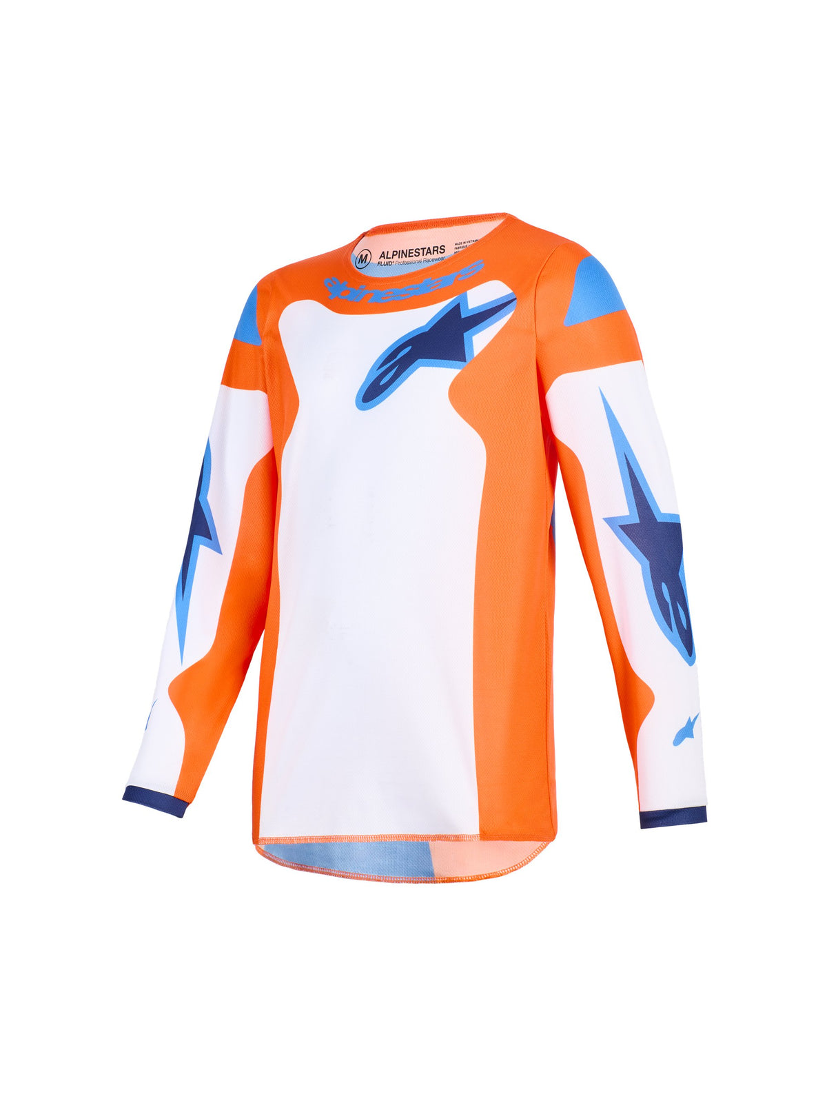 Alpinestars Youth Fluid Grid cross-shirt junior – orange/UCLA bleu – L - MxProStoreParts