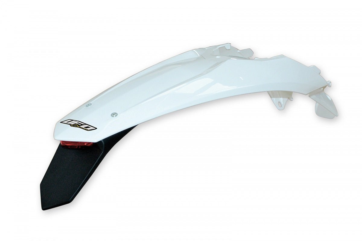 Garde-boue arrière UFO Enduro LED EXC/EXC-F 125-500 2012-16 Blanc 047 - MxProStoreParts