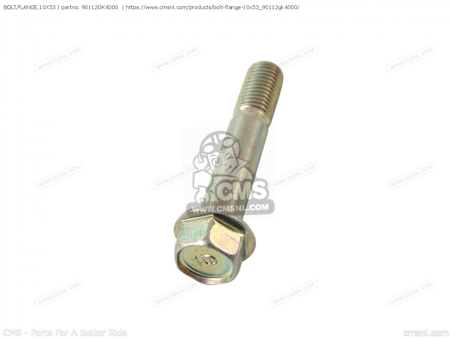 Honda OEM BOLT,FLANGE,10X53