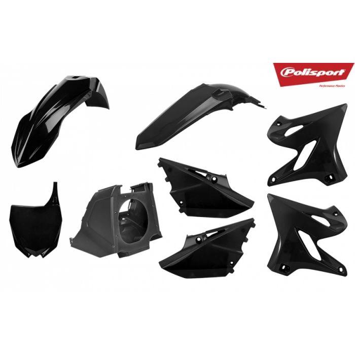 Polisport plastic kit restyle Zwarte kleur Yamaha YZ 125/250 2002 - 2021 - MxProStoreParts