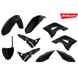 Polisport plastic kit restyle Black Honda CR 125R/250R 02-07