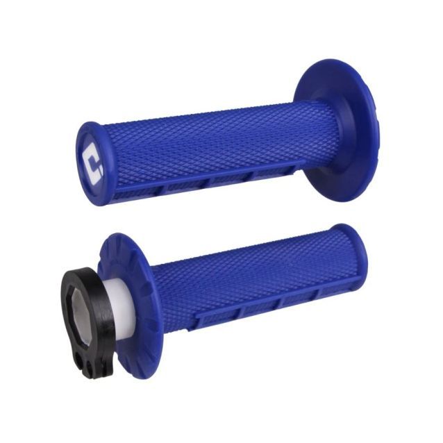 ODI Half-Waffle MX Lock-On Grip Set Blue