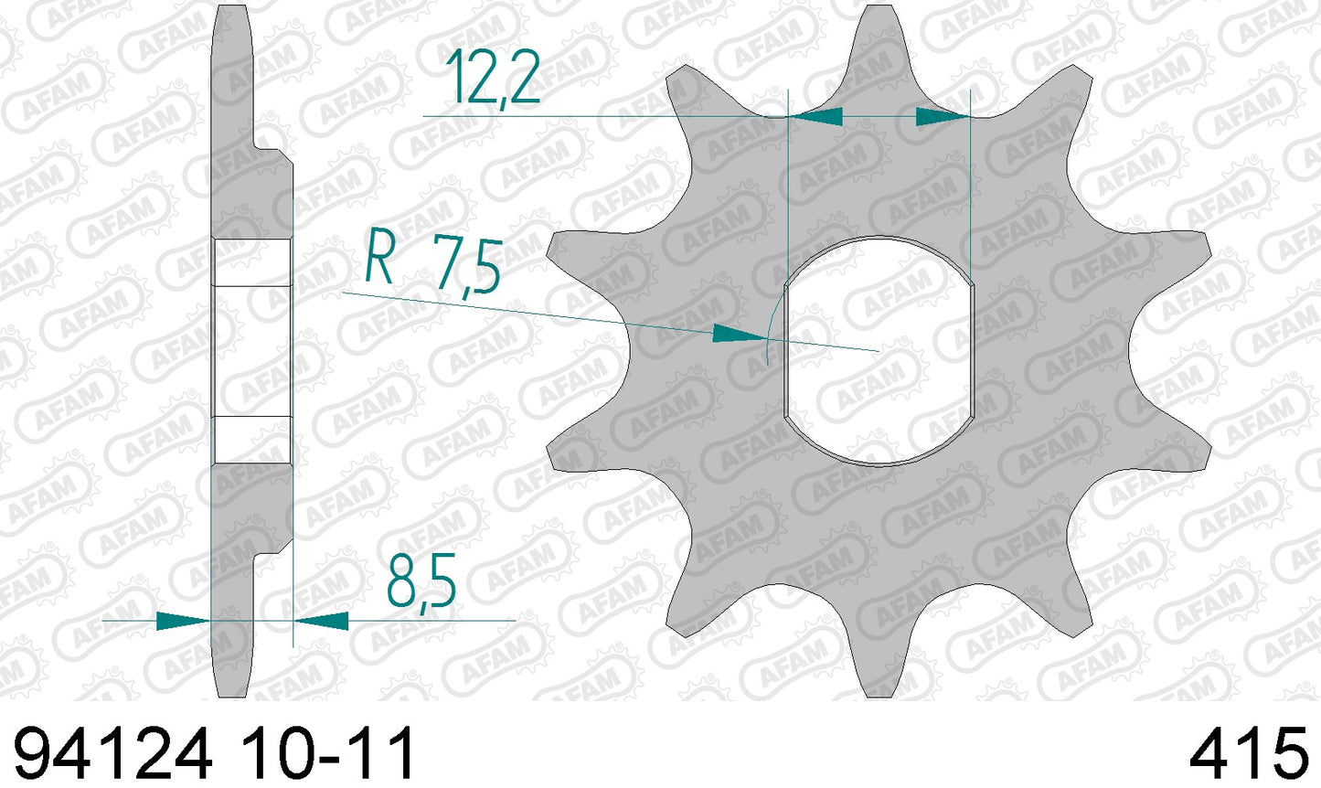AFAM front sprocket KTM SX 50 06- & Husqvarna TC 50 17- & Gas Gas MC 50 21-