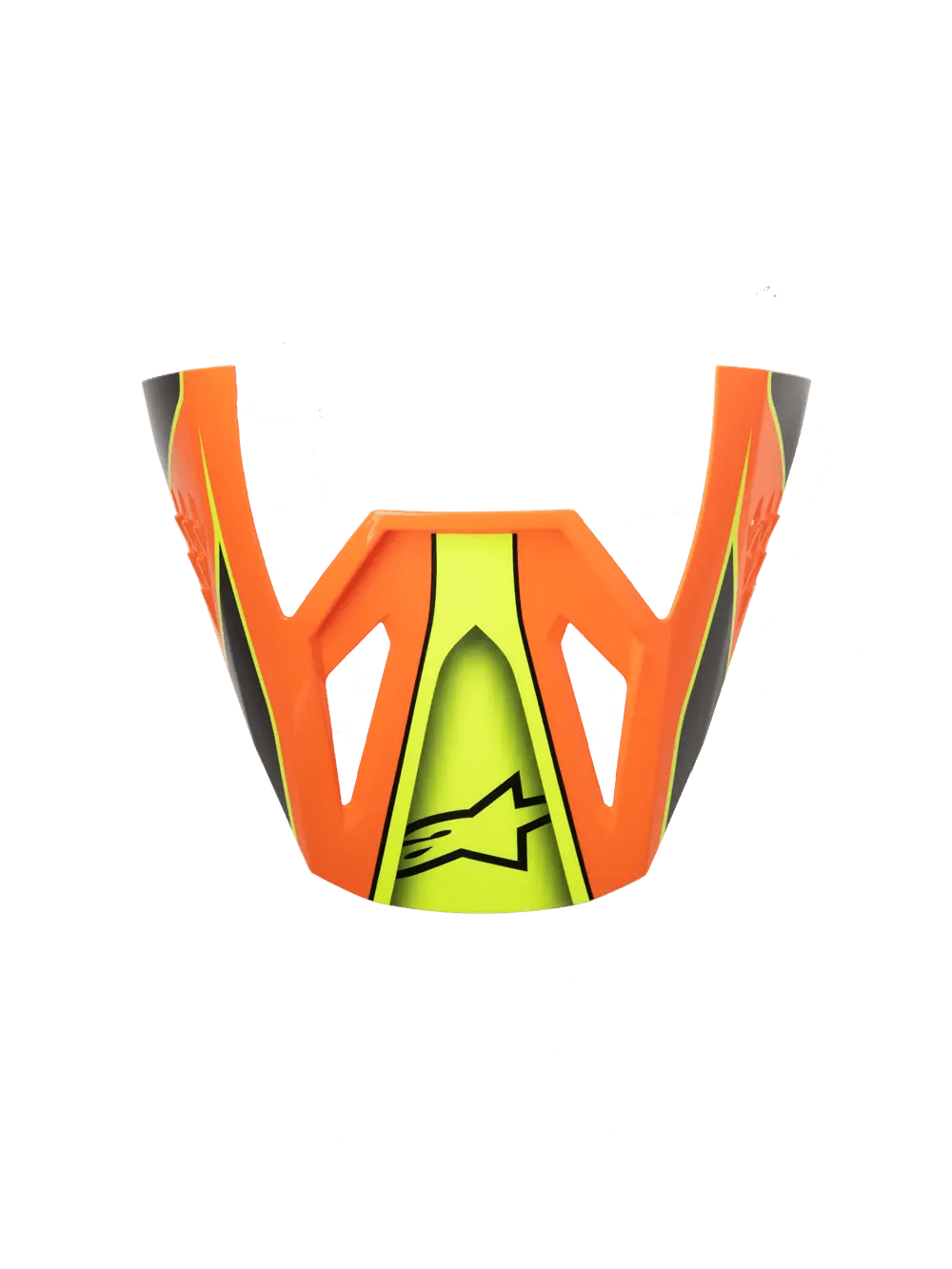 Alpinestars S-M3 Fray helmklep – Zwart Oranje Geel fluo glanzend - MxProStoreParts