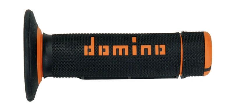 Domino handvaten Waffle X - treme Zwart / Oranje - MxProStoreParts