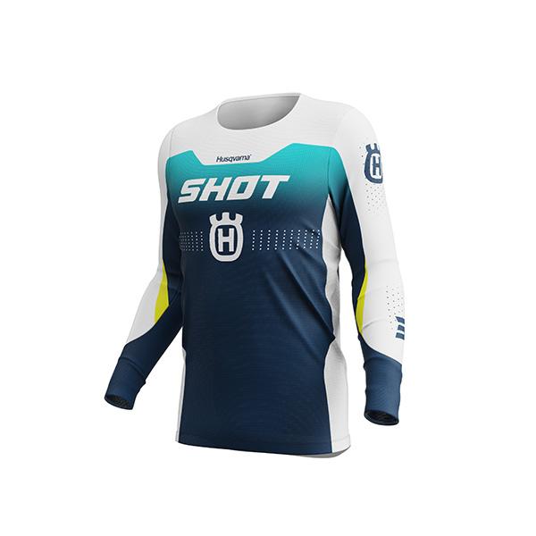 Shot MX Cross Jersey Adult Aerolite Husqvarna Blue 2026 Collection