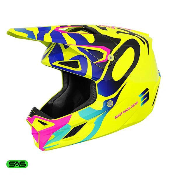 Shot MX Crosshelm Kinderen Speed Kid Ghost Fluor Geel 2026 Collectie - MxProStoreParts