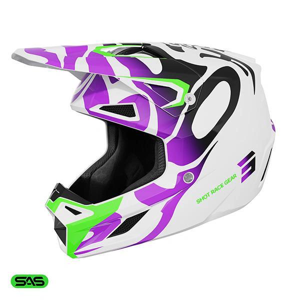 Shot MX Crosshelm Kinderen Speed Kid Ghost Paars 2026 Collectie - MxProStoreParts
