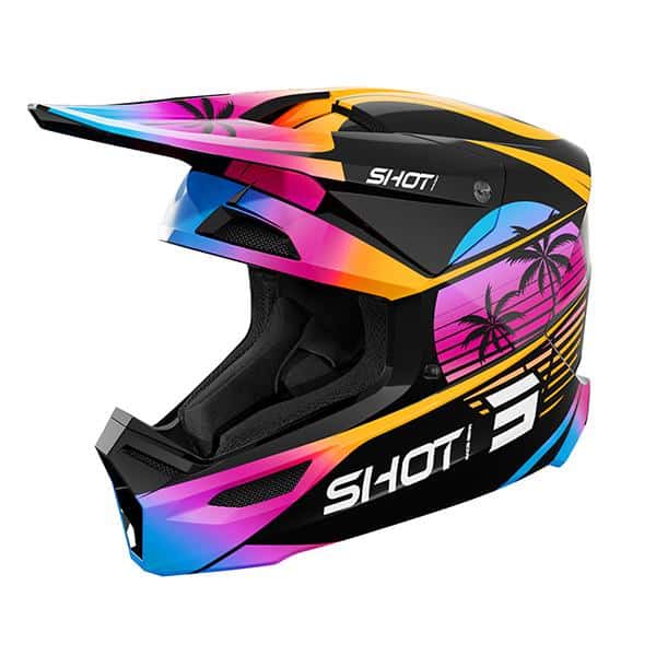 Shot MX Furious Crosshelm Kinderen Miami Oranje Glans 2027 Collectie