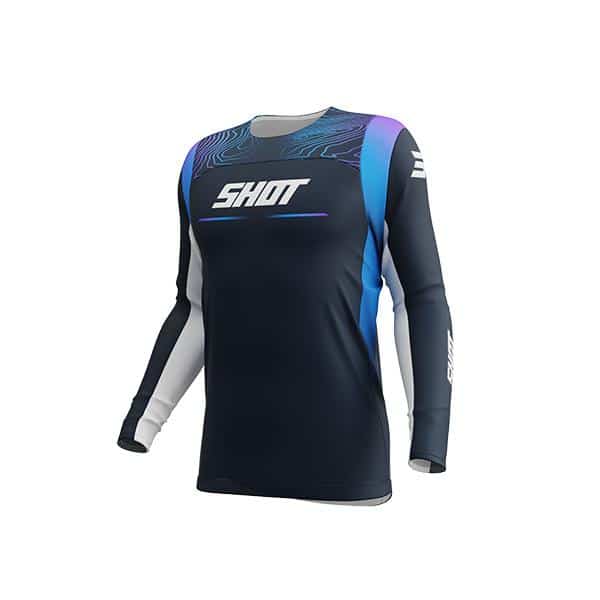Shot MX Cross Shirt Kinderen Contact Apex Blauw 2026 Collectie