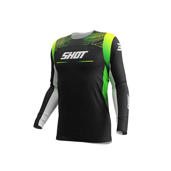 Shot MX Cross Shirt Kinderen Contact Apex Fluor Geel 2026 Collectie - MxProStoreParts