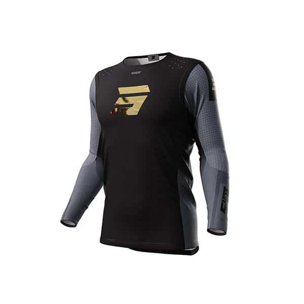 Shot MX Cross Shirt Volwassen Aerolite Honor Black Gold 2025 Collectie - MxProStoreParts