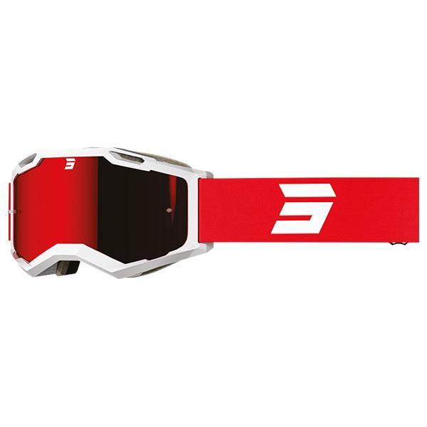 Shot Iris 2.0 Tech Wit Rood Glossy Crossbril 2026 Collectie - MxProStoreParts