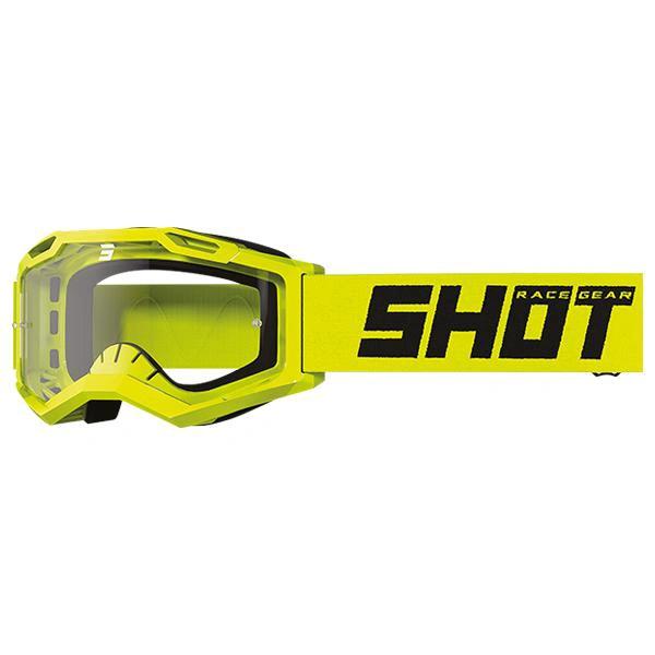 Shot Assault 2.0 Solid Fluor Geel Glossy Crossbril 2026 Collectie - MxProStoreParts
