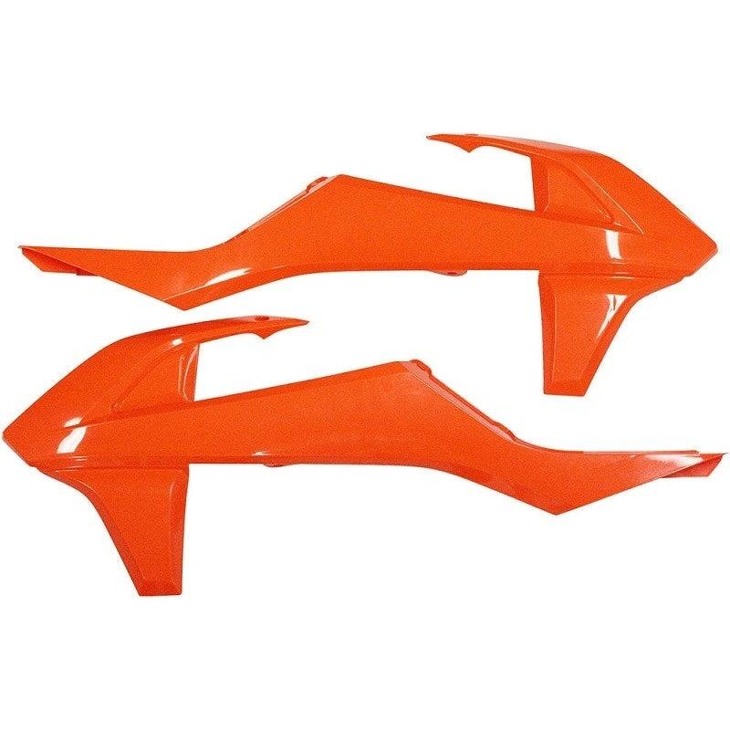 Racetech Radiatorkappen Orange für KTM SX 125/150/250 16-18 & SX-F 250/350/450 16-18 & EXC 250/300 17-19 & EXC-F 250/350/450/500 17-19 – MxProStoreParts