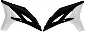 Racetech Radiatordeckel Schwarz / Weiß für Yamaha YZ 250F 10 - 13 & WR 450F 12 - 15 - MxProStoreParts