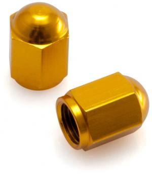 DRC Aluminium lucht ventieldoppen Goud ( set ) - MxProStoreParts