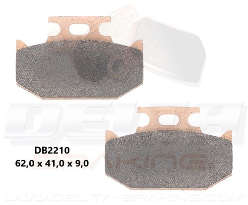 Delta Braking Sintered rear brake pads DB2210 Type D