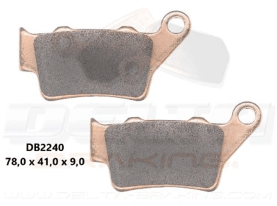Delta Braking Hintere Bremsbeläge DB2240 Typ D - MxProStoreParts