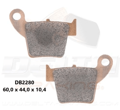 Delta Braking Sintered hintere Bremsbeläge DB2280 Typ D - MxProStoreParts