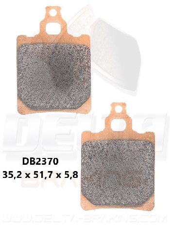 Delta Braking Sintered rear brake pads DB2370 Type D