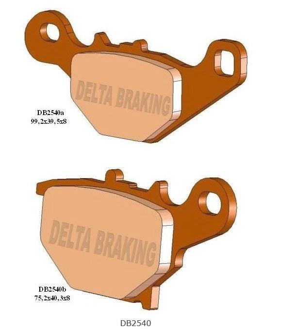 Delta Braking Hintere Bremsbeläge DB2540 Typ D - MxProStoreParts