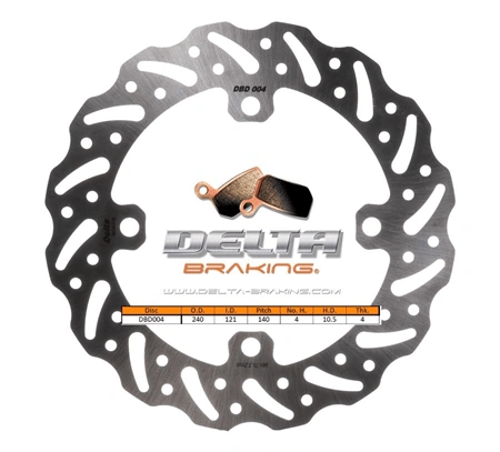 Delta Braking Hintere Bremsscheibe (240mm) Typ G Honda CR 125R 1998 - 2001 & CR 250R 1997 - 2001 - MxProStoreParts