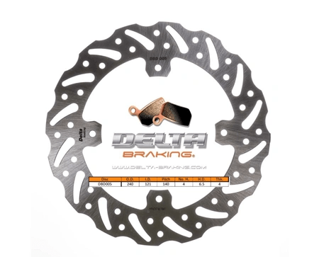 Delta Braking Hintere Bremsscheibe (240mm) Honda CR 125R/250R 02 - & CRF 250R 04 - & CRF 450R 02 - MxProStoreParts