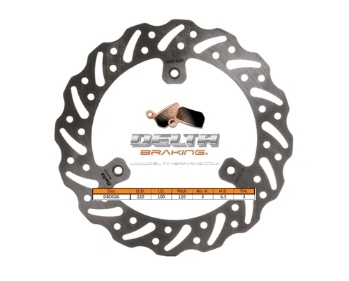 Delta Braking für Bremsscheibe (220mm) Typ G Yamaha YZ 80/85 1993 - und Suzuki RM 85 2005 - 2022 - MxProStoreParts