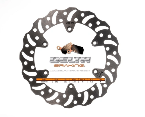 Delta Braking achter remschijf ( 240mm ) Type G Yamaha/Fantic - MxProStoreParts