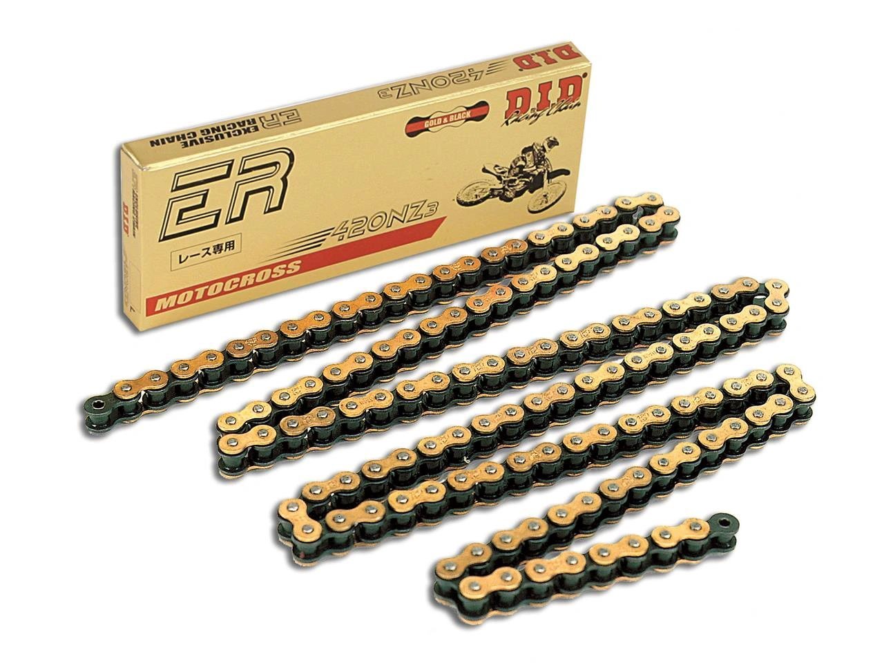 DID Kette 420 NZ x 130 Kettenglieder Gold + Klammer - MxProStoreParts