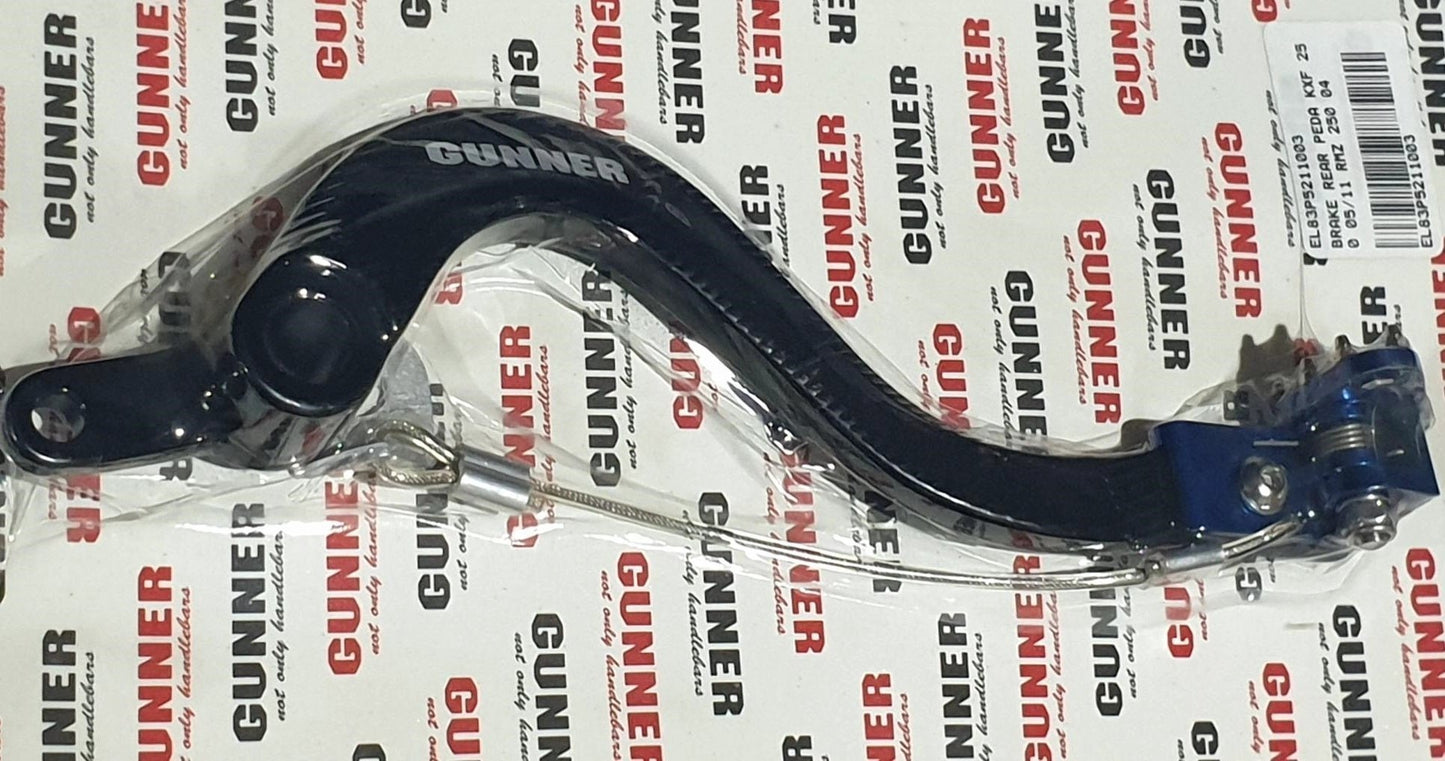 Gunner Bremspedal + Brake Saver schwarz Kawasaki KX 250F 05 - 20 & Suzuki RM-Z 250 05 - 06 - MxProStoreParts