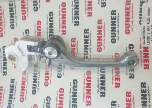 Gunner Klaphebel Bremshebel Silber Kawasaki KX/KX-F 60-450 04-12 und Yamaha YZ/YZF 01-07 und Suzuki RM 65 03-06 und RM/RM-Z 85-450 04-18 - MxProStoreParts